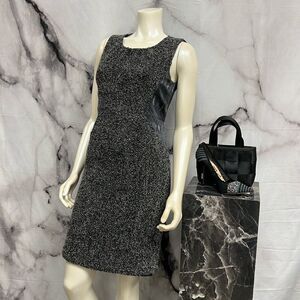 Elie Tahari charcoal tweed dress